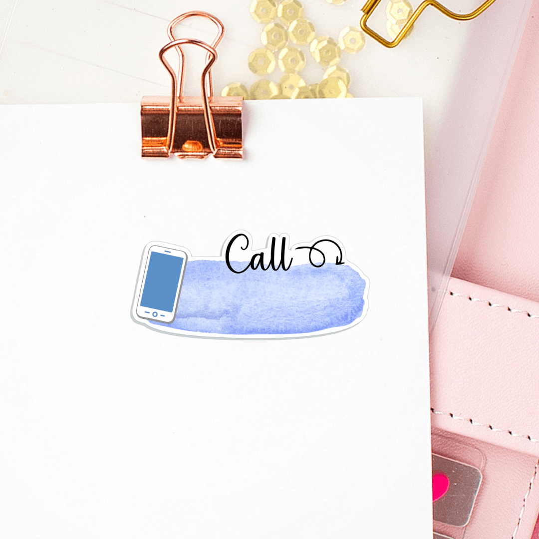 App! Call Sticker Phone Call Planner Stickers – PlannerChickDesigns