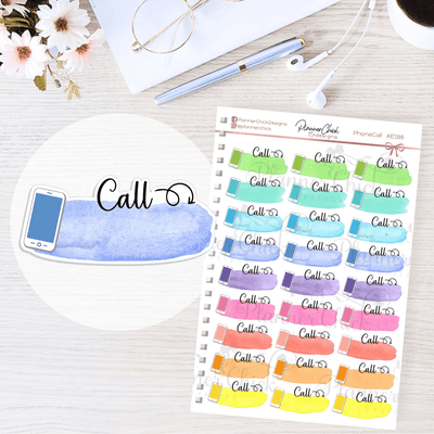 Phone Call Planner Stickers