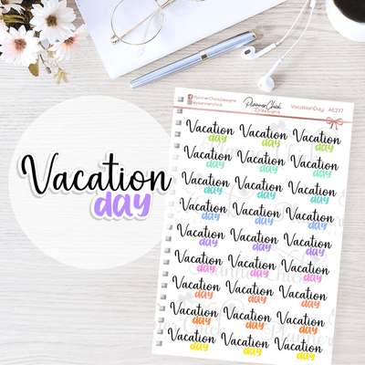 Vacation Day Planner Stickers