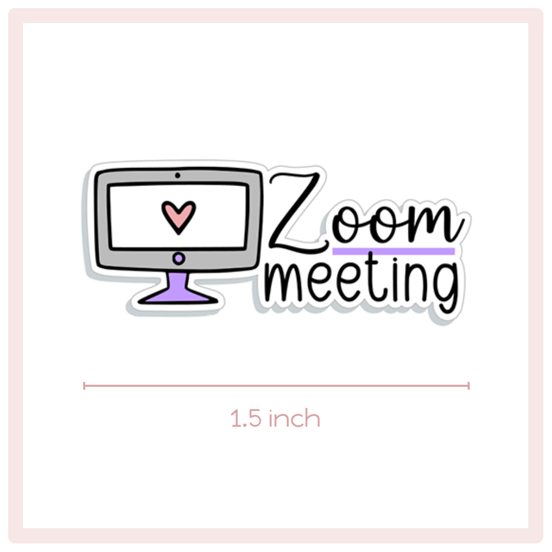Zoooooom Sticker Zoom Meeting Planner Stickers – PlannerChickDesigns
