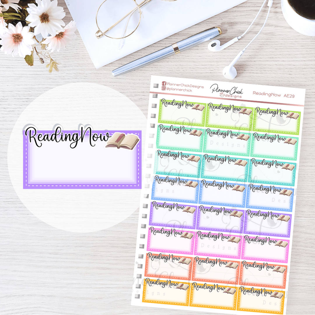 Reading Now Planner Stickers