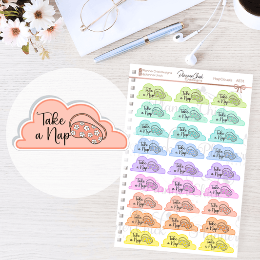 Nap Clouds Planner Stickers