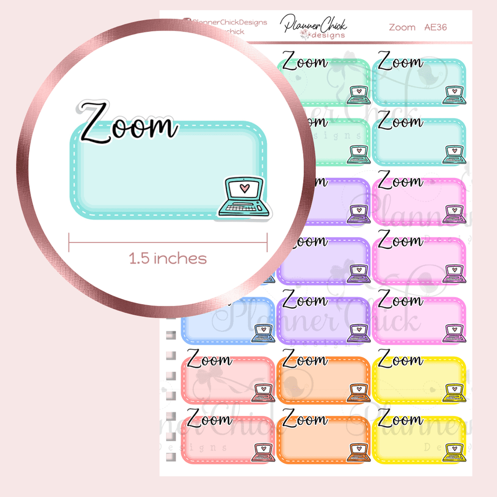 Zoom Planner Stickers – PlannerChickDesigns