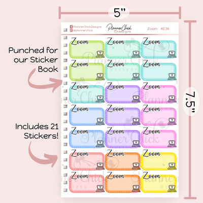 Zoom Planner Stickers