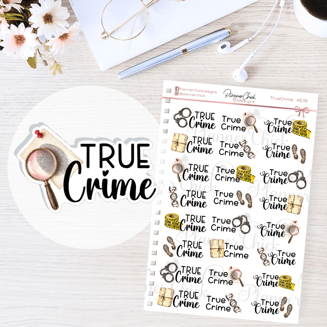 True Crime Planner Stickers