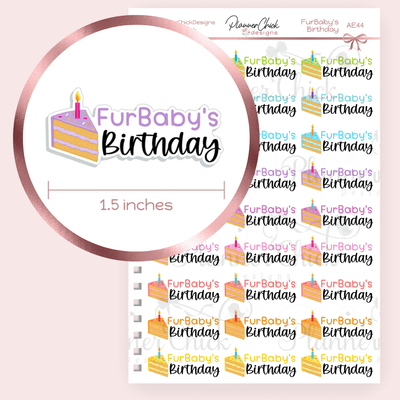 Fur Baby's Birthday Planner Stickers