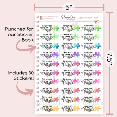 Jigsaw Puzzle Planner Stickers