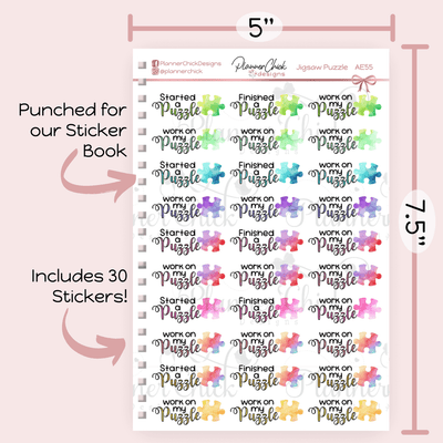 Jigsaw Puzzle Planner Stickers