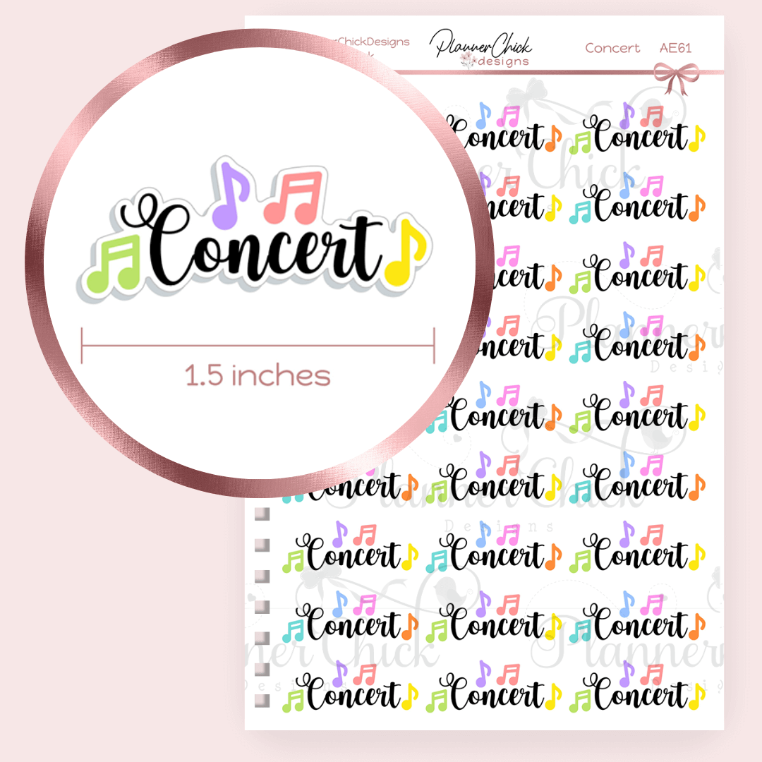 Concert Planner Stickers – PlannerChickDesigns