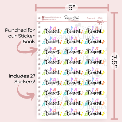 Concert Planner Stickers