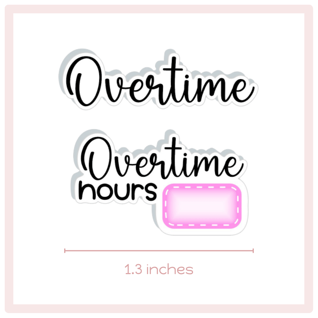Overtime Planner Stickers