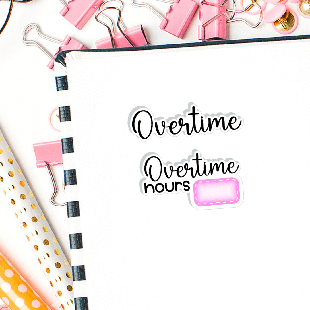 Overtime Planner Stickers