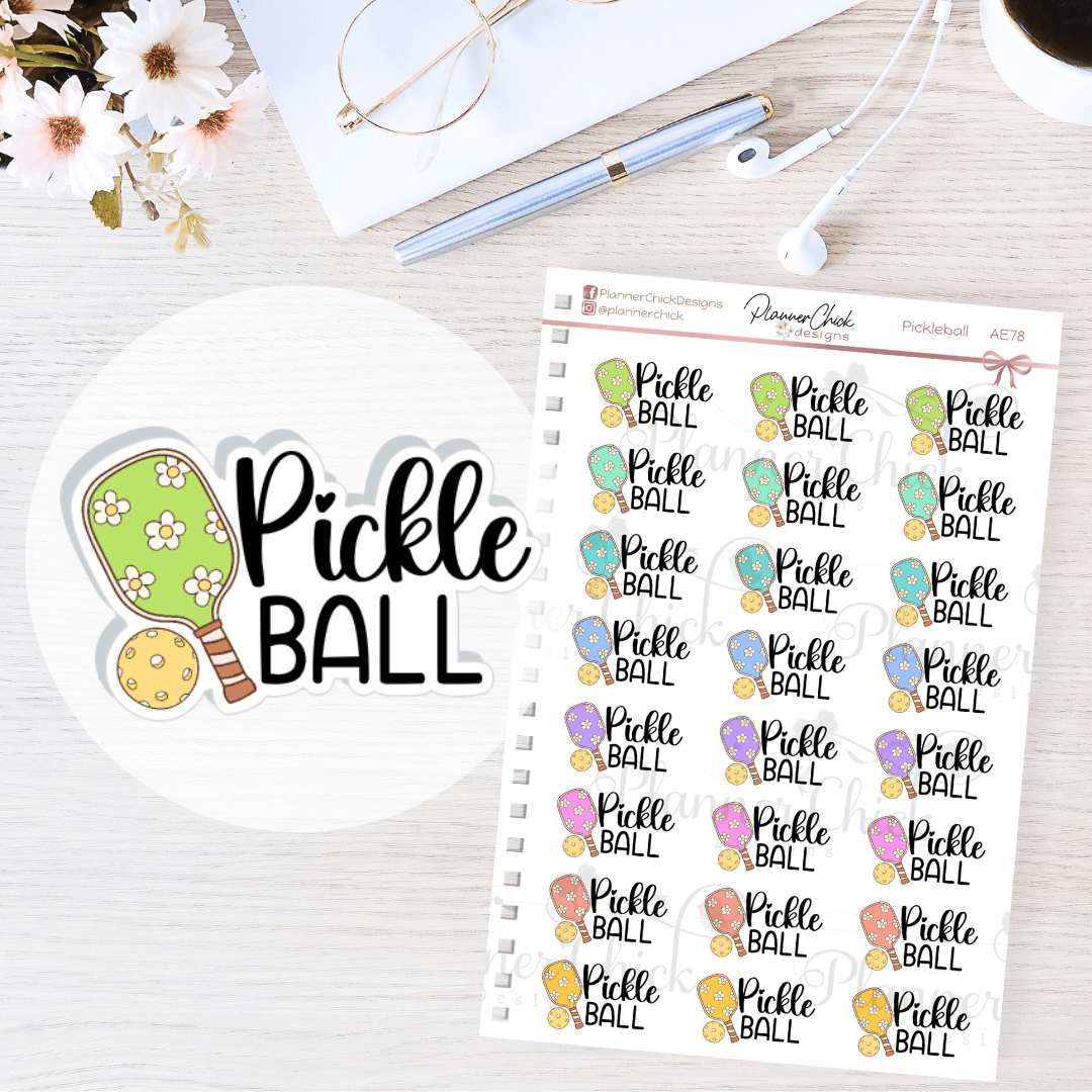 Pickleball Planner Stickers