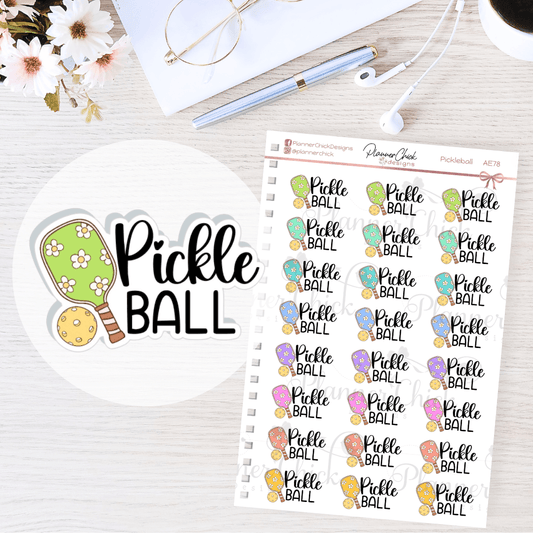 Pickleball Planner Stickers