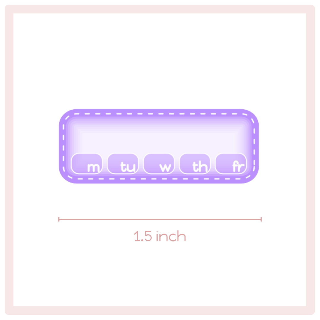 Weekday Habit Trackers