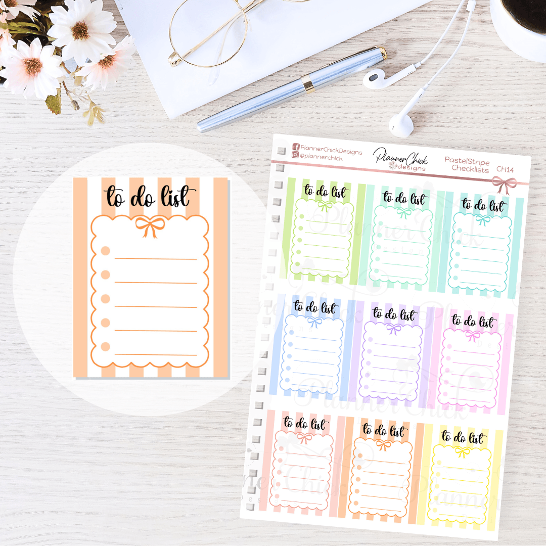 Pastel Striped Full Box Checklists