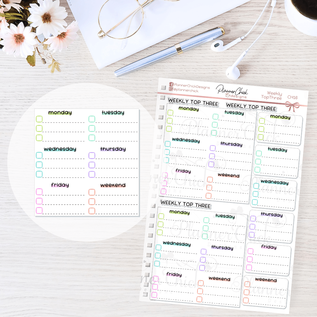 Weekly Top Three Jumbo Stickers