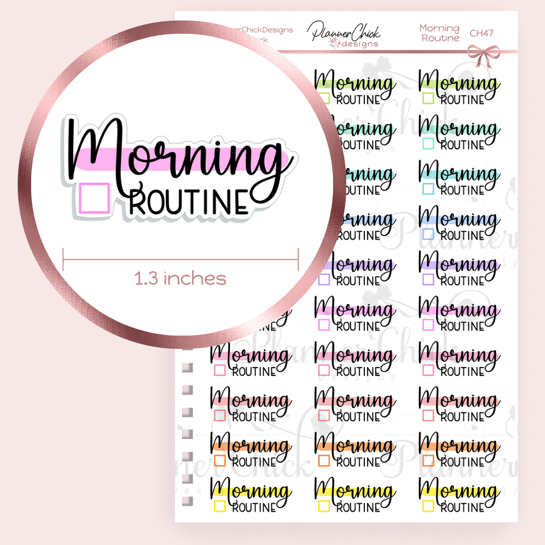 Morning Routine Planner Stickers
