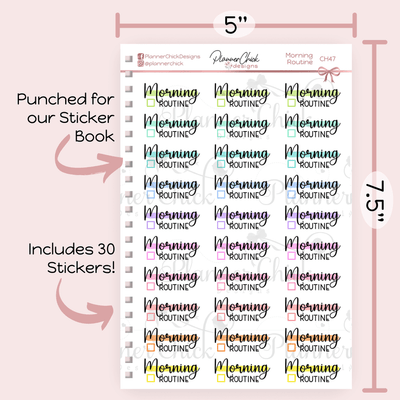 Morning Routine Planner Stickers
