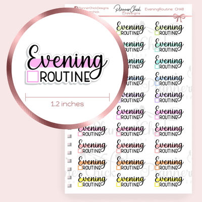 Evening Routine Planner Stickers