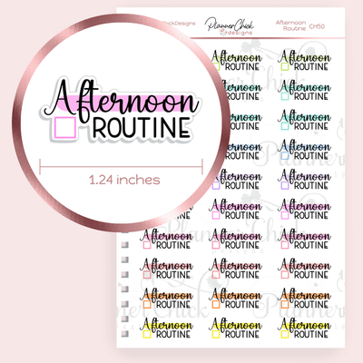 Afternoon Routine Planner Stickers