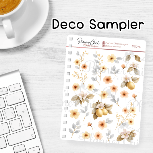 Lemony Floral ~ Decorative Sampler