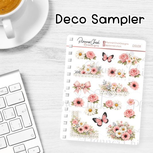 Pink Calico ~ Decorative Sampler