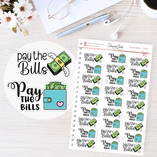 Pay the Bills Planner Stickers