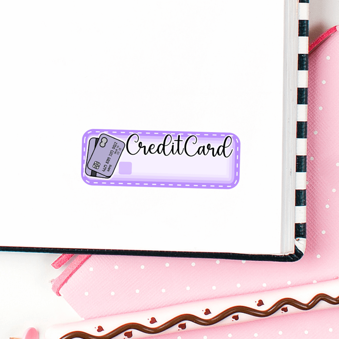 Credit Invoice Sticker Credit Card Payment Stickers – PlannerChickDesigns