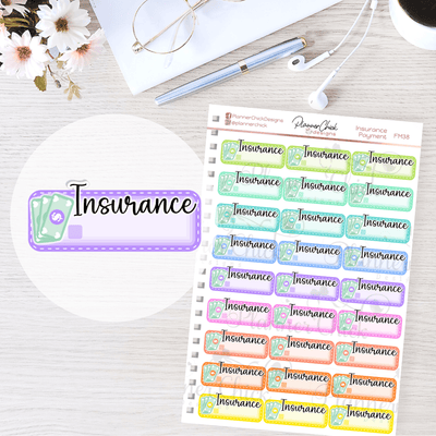Insurance Payment Planner Stickers