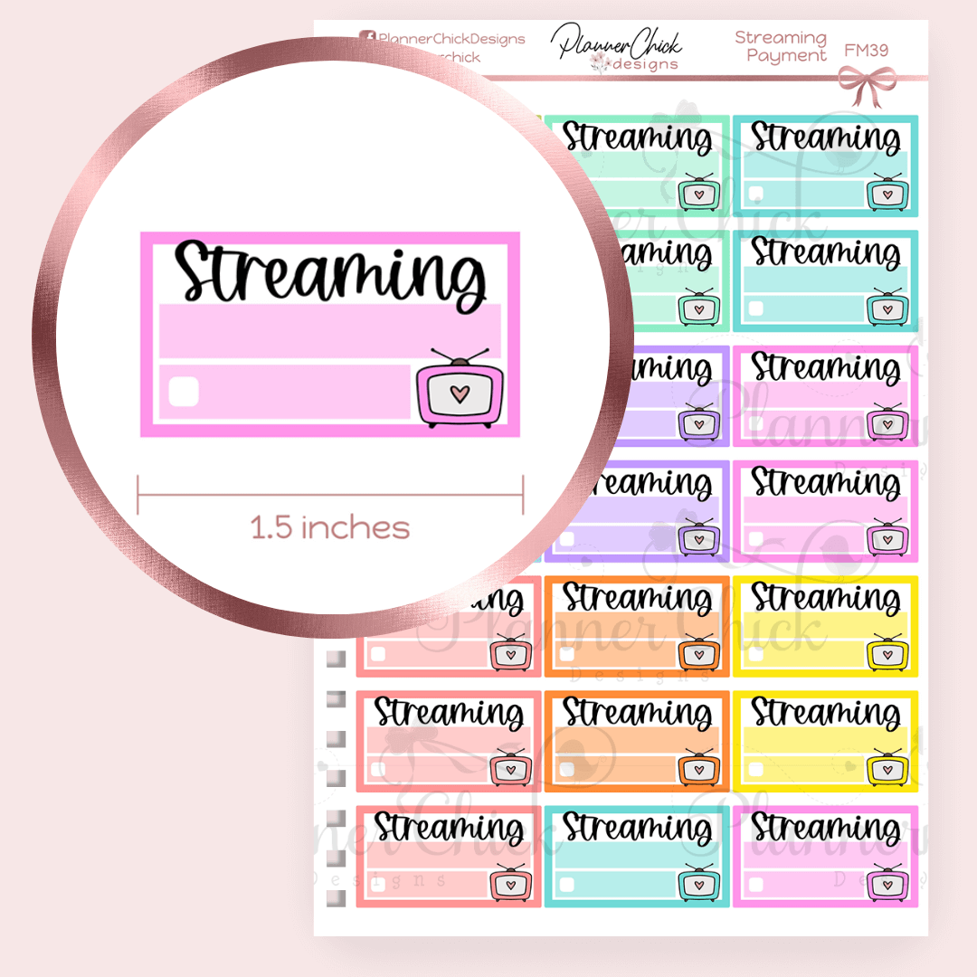 Stream Sticker Examples Streaming Planner Stickers – PlannerChickDesigns