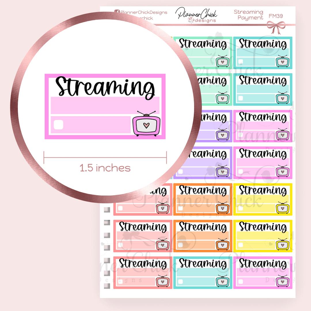 Streaming Planner Stickers