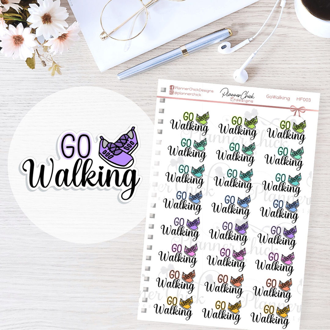 Go Walking Planner Stickers