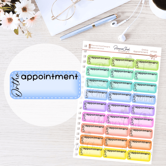 Ortho Appointment Planner Stickers