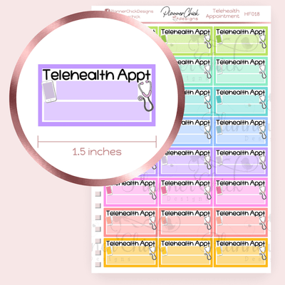 Telehealth Appointment Planner Stickers