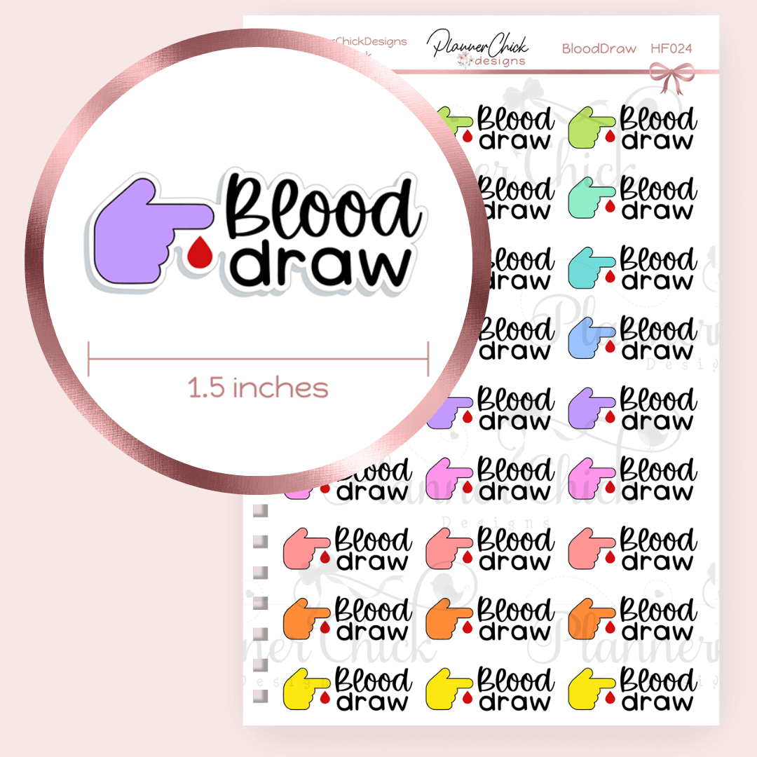Blood Draw Planner Stickers – PlannerChickDesigns