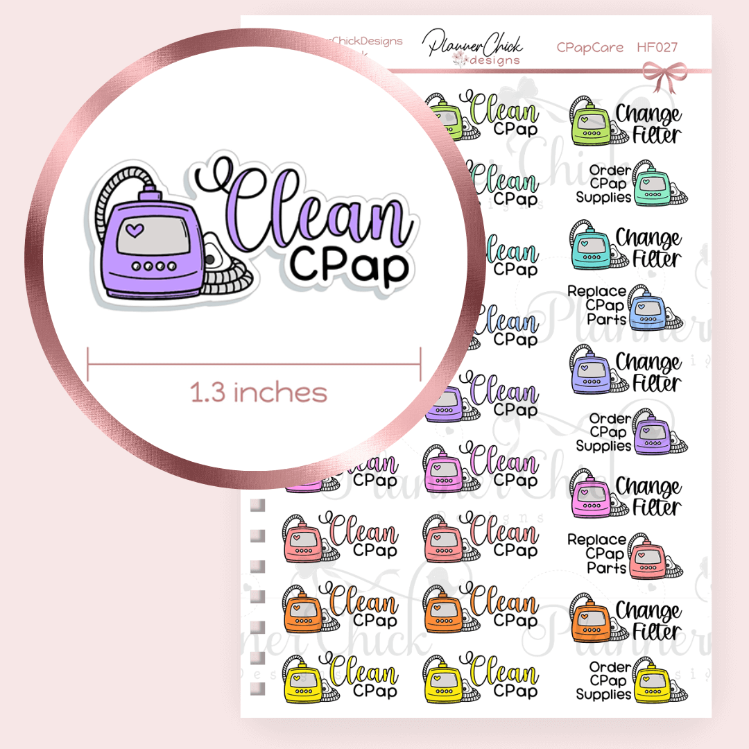 CPap Care Planner Stickers – PlannerChickDesigns