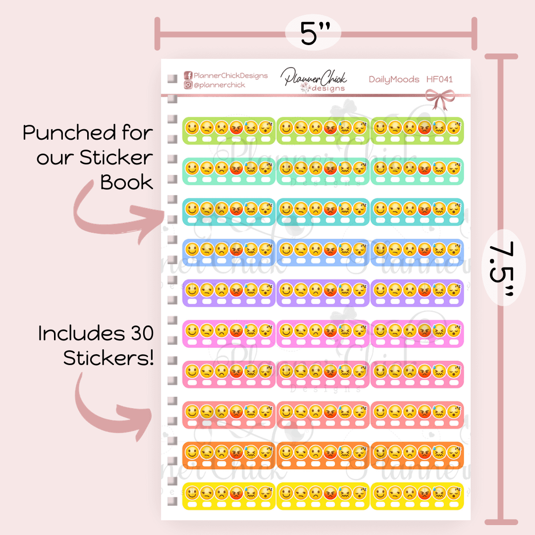 Daily Moods Planner Stickers