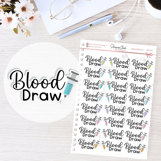 Blood Draw Planner Stickers