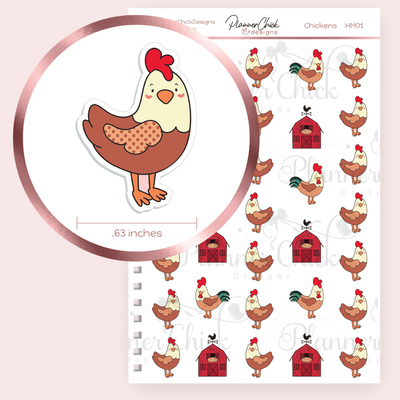 Chicken Planner Stickers
