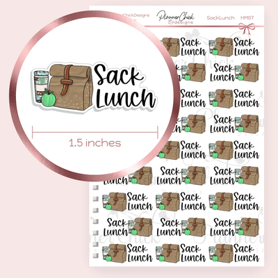 Sack Lunch Planner Stickers