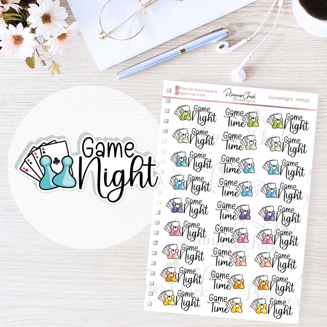 Game Night Planner Stickers