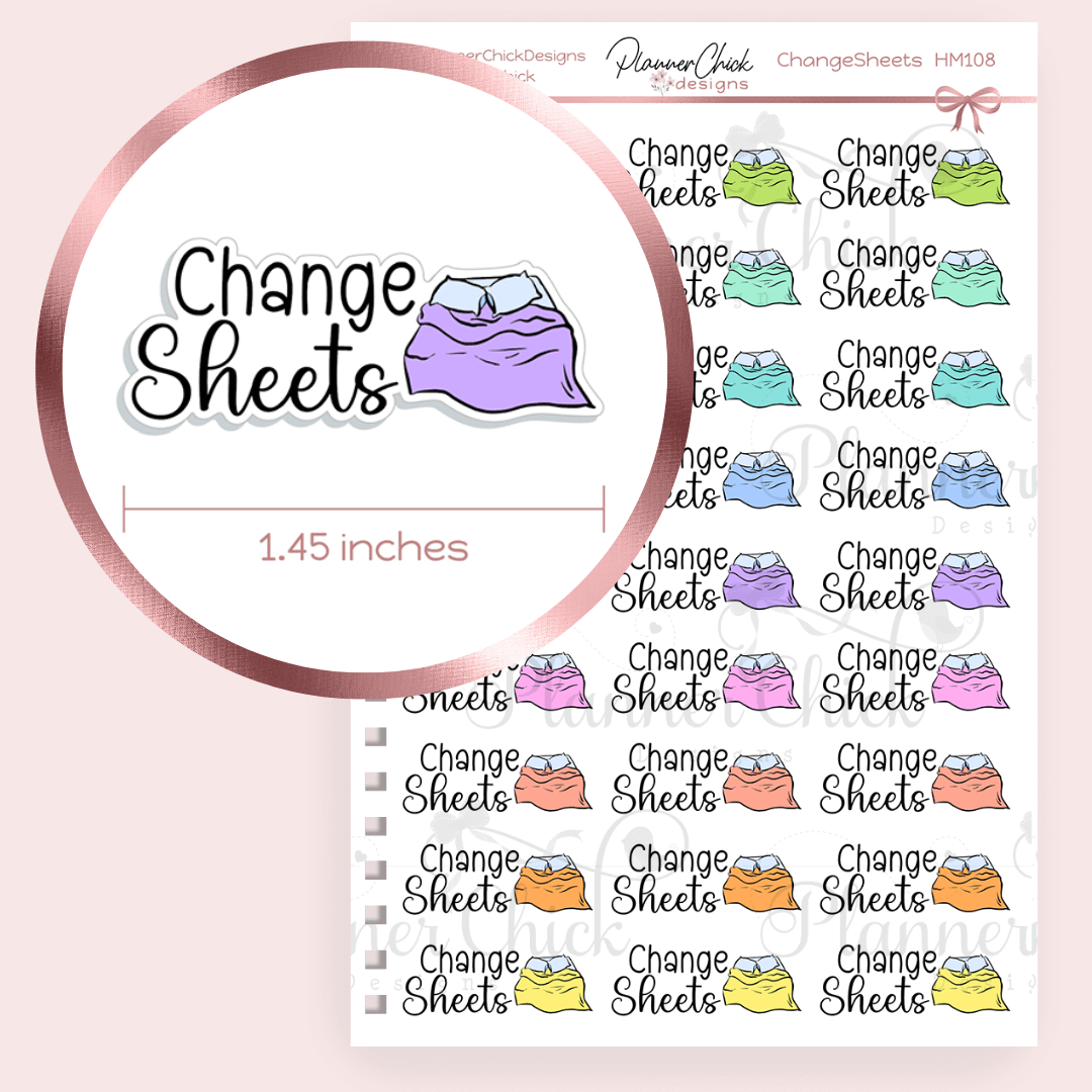Change Sheets Planner Stickers PlannerChickDesigns