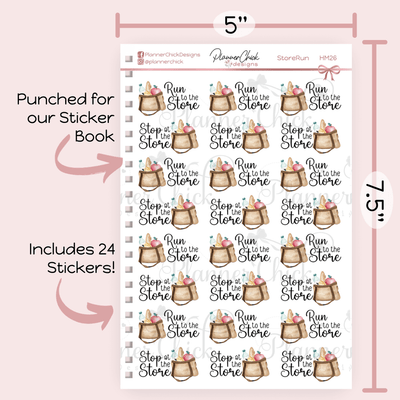 Run to the Store Planner Stickers