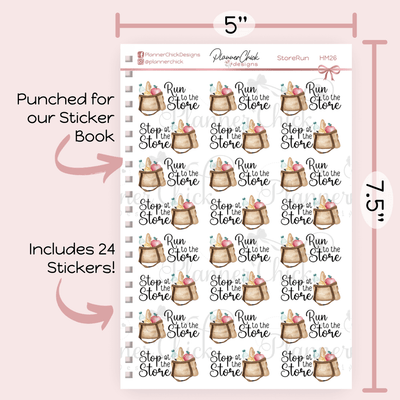 Run to the Store Planner Stickers