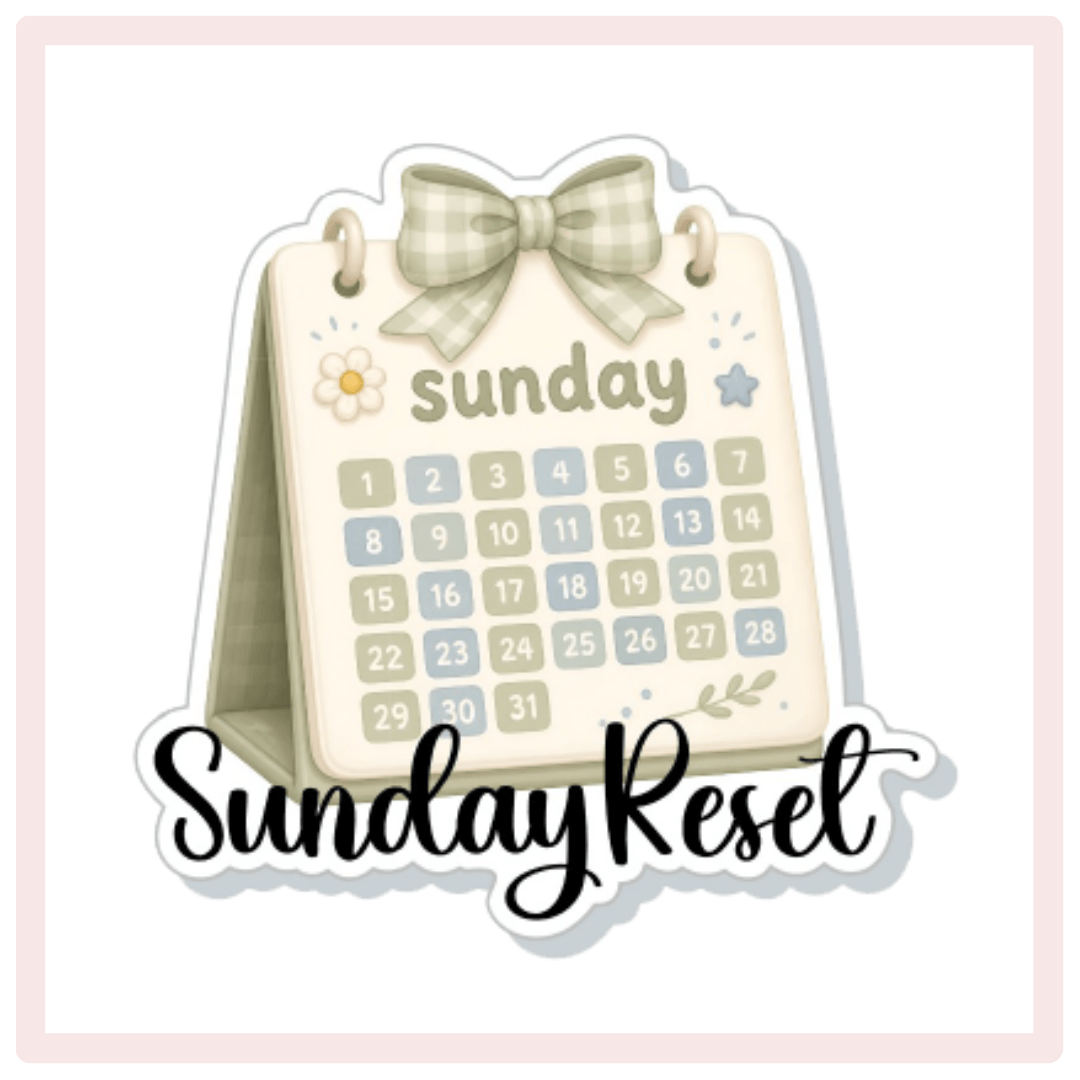Sunday Reset Planner Stickers