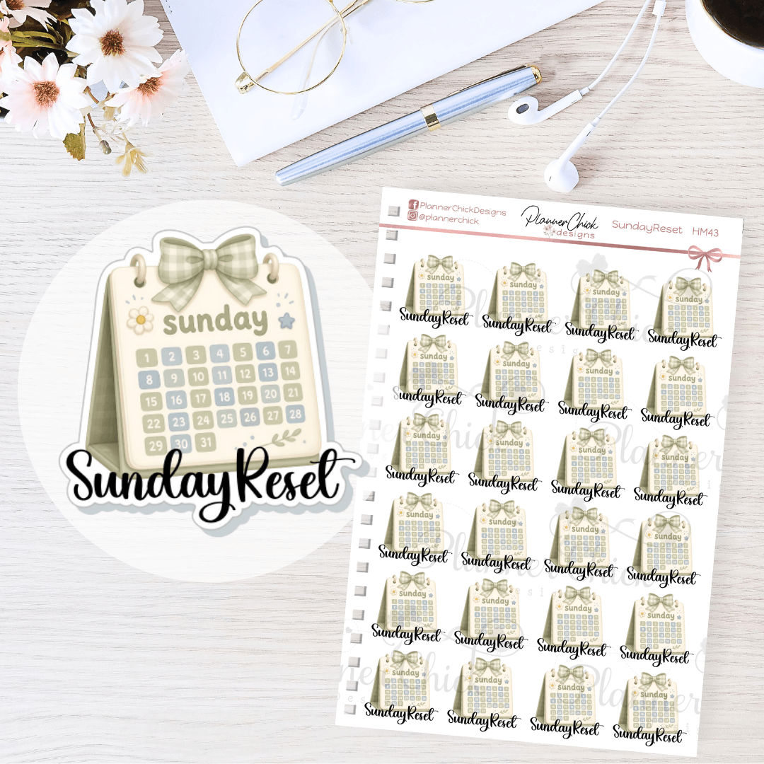 Sunday Reset Planner Stickers