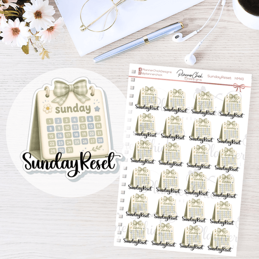 Sunday Reset Planner Stickers