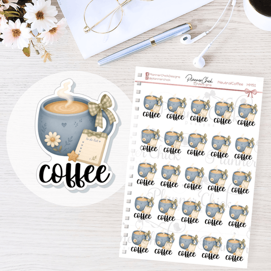 Cute Coffee Planner Stickers