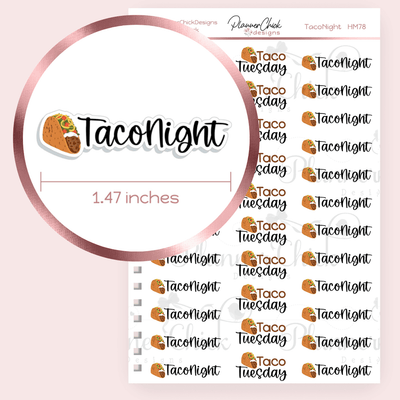 Taco Night Planner Stickers